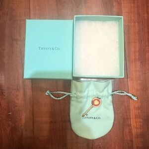 Tiffany & Co. Heart Key Charm - Red